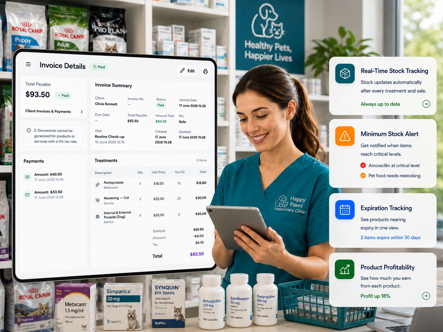 Check Product Stock at the Vet Clinic with Veterian PIMS