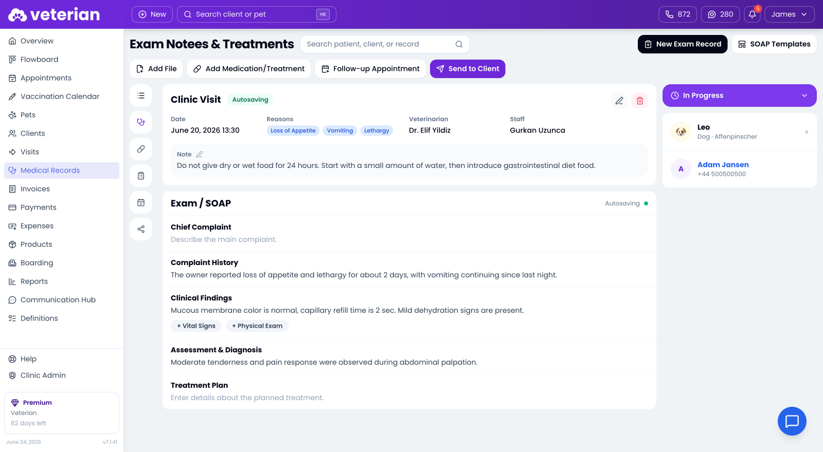 Medical records preview